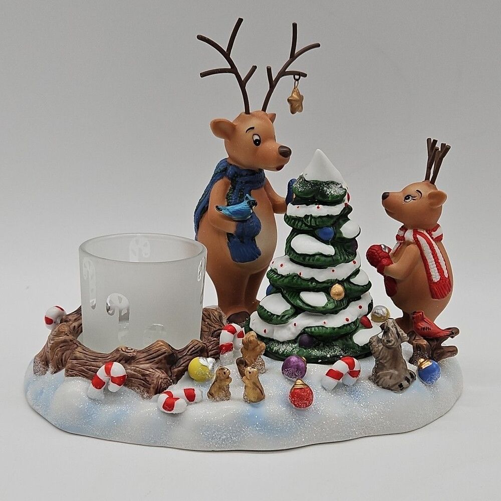 PARTYLITE REINDEER CHRISTMAS VOTIVE CANDLE HOLDER P8536 DECORATING XMAS TREE BOX